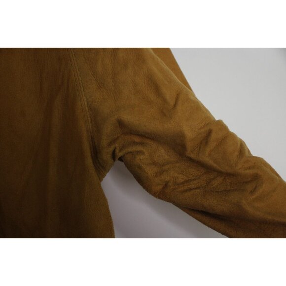 Vintage Burberrys Burberry Womens 12 Suede Leather Bomber Jacket L559 - Picture 4 of 9